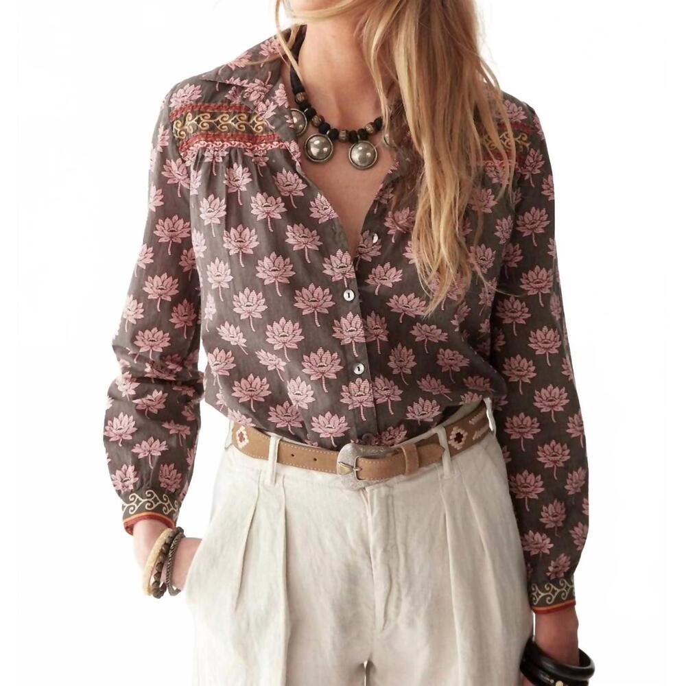 NEW MAISON HOTEL cohen blouse in lotus mondrian
